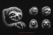 10 Bundle Dark Art Sloth Slow Jungle, an Illustration by Morspective (Thumbnail 3 of 7)