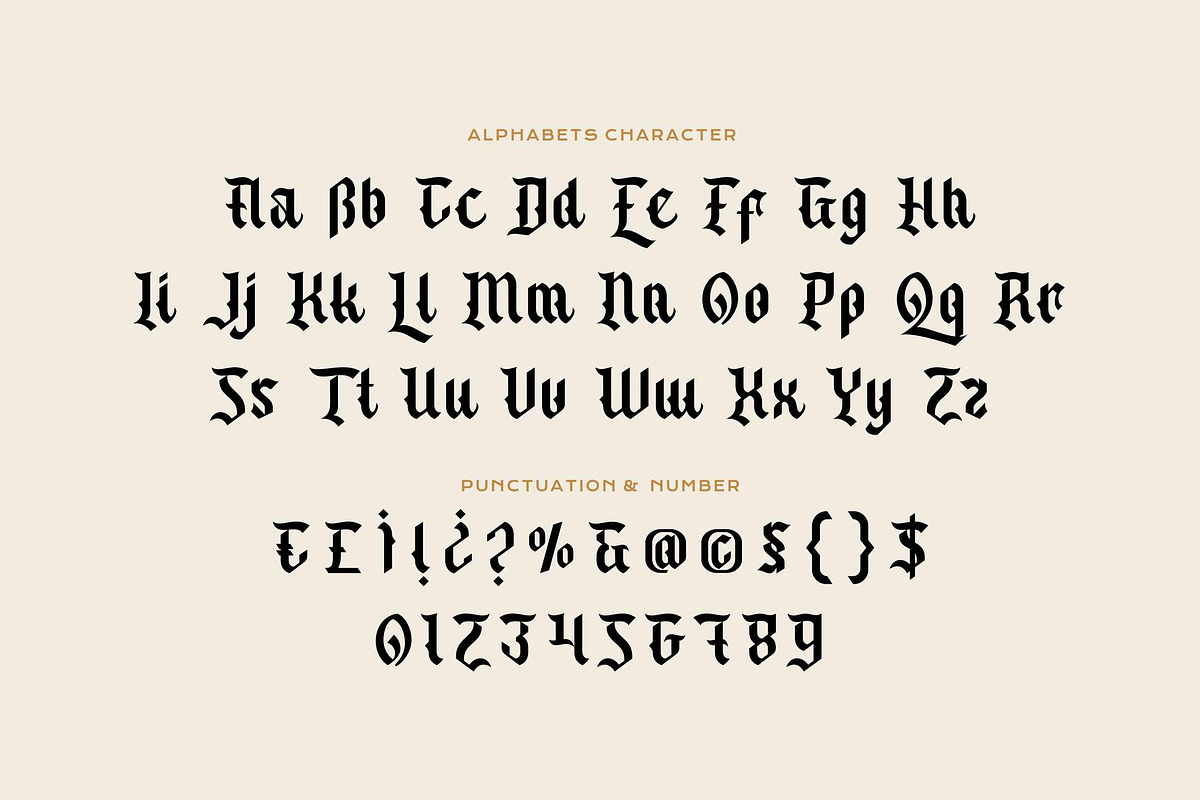 Ghitalk - Modern Blackletter Font, a Blackletter Font by Imoodev (Photo 5 of 5)