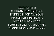Awotae - Vintage Font, a Sans Serif Font by Iqsiart Studio (Thumbnail 5 of 7)