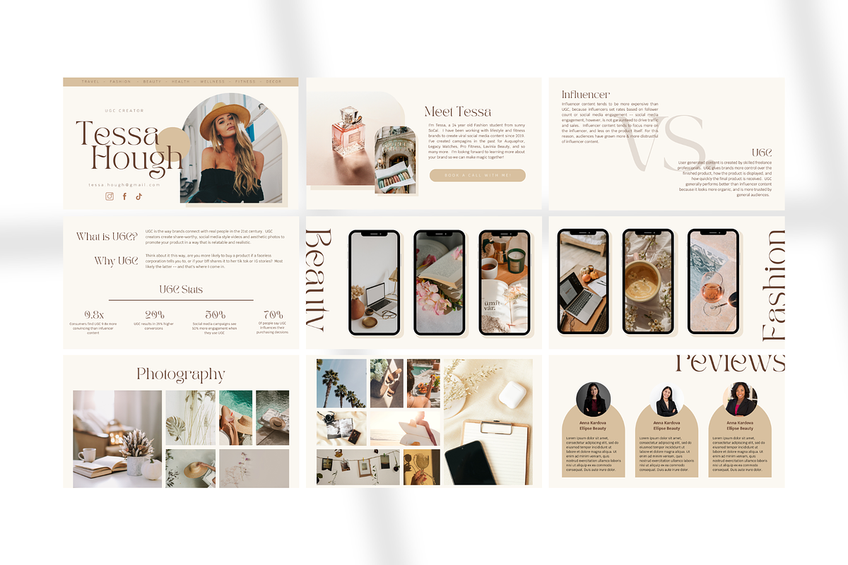 UGC Creator Canva Portfolio Website, a Landing Page Template by BLDGtheBoutique (Photo 4 of 10)