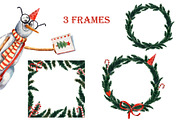 Christmas Friends - Watercolor Set, an Animal Illustration by Mashamashastu (Thumbnail 7 of 11)