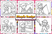 Cozy Girl Moments Coloring Pages, a Person Illustration by Coco Bloom (Thumbnail 2 of 4)