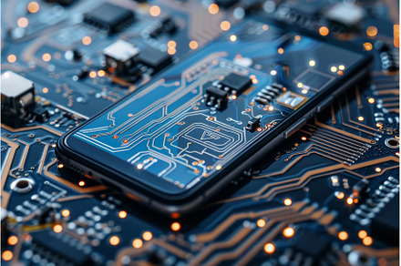 Smartphone showing circuit board, a Technology Photo by Ylivdesign
