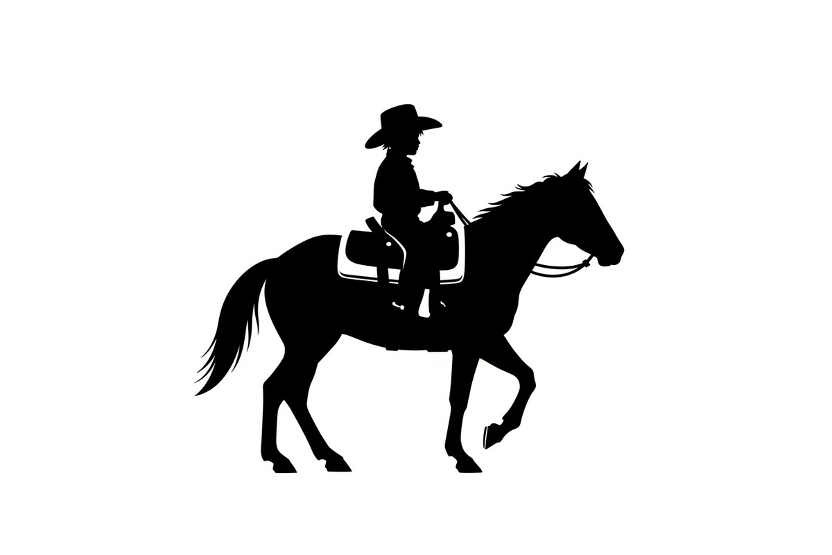 Western Cowboy Horse Silhouette Bund, an Illustration by Designs_River (Photo 22 of 51)