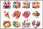 Summer Love Set Clipart, an Illustration by Sublimation Artist (Thumbnail 3 of 6)