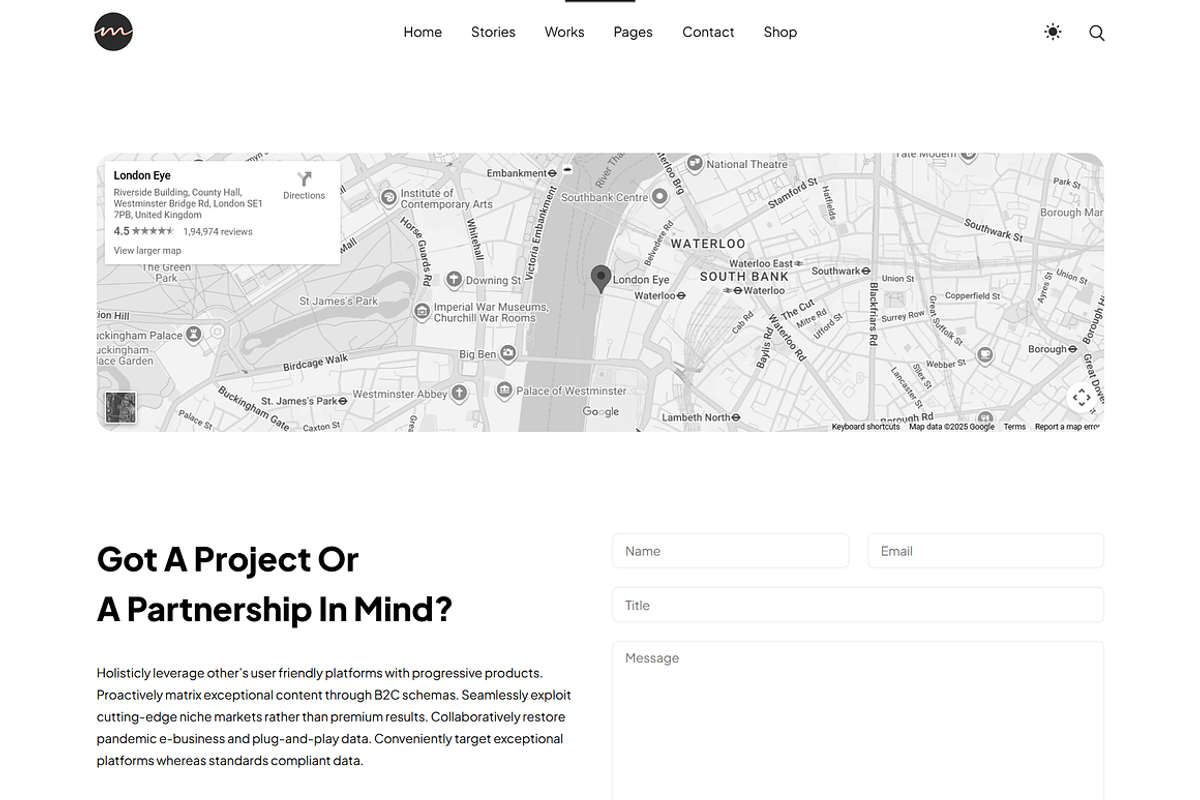 Creative Agency and Portfolio Theme, a WordPress Template by Design Spade (Photo 7 of 9)