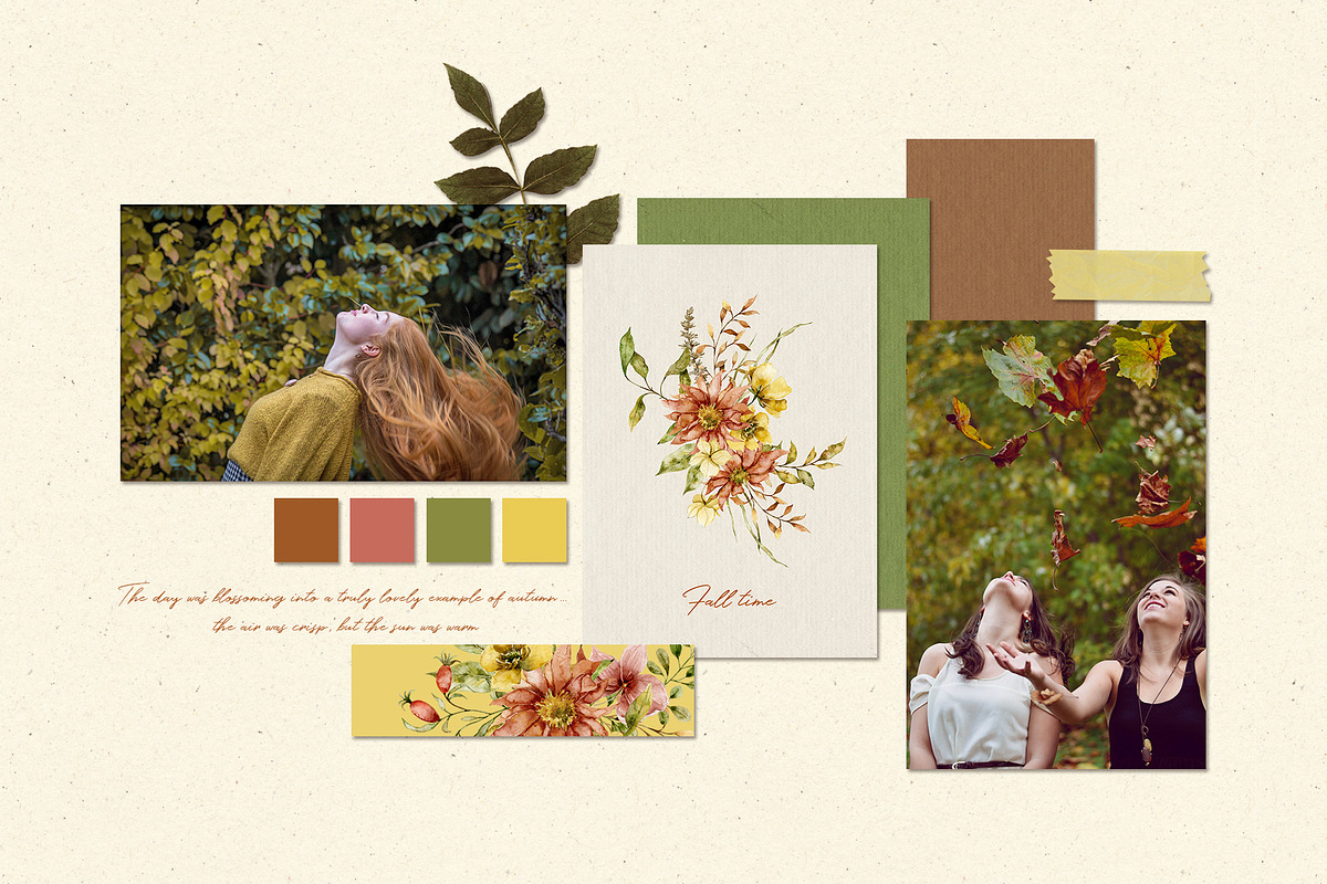 Fall time - watercolor collection, a Decorative Illustration by long summer (Photo 4 of 11)