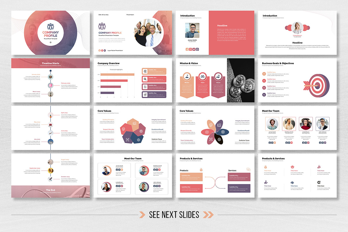 Company Profile Google Slides, a Presentation Template by White Graphic (Photo 5 of 9)