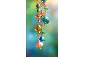Vibrant beaded jewelry with colorful, a Beauty & Fashion Photo by Lermont51