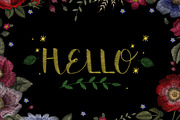 font. embroidery, a Symbol Font by Chikovnaya (Thumbnail 4 of 6)