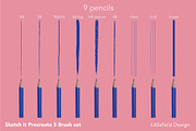 Sketch It Procreate 5 Brush set, a Brush Add-On by Littlefield Design (Thumbnail 2 of 12)