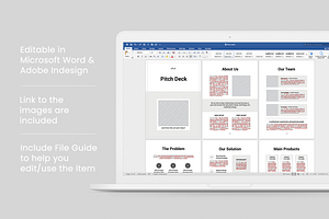 Pitch Deck MS Word & Indesign