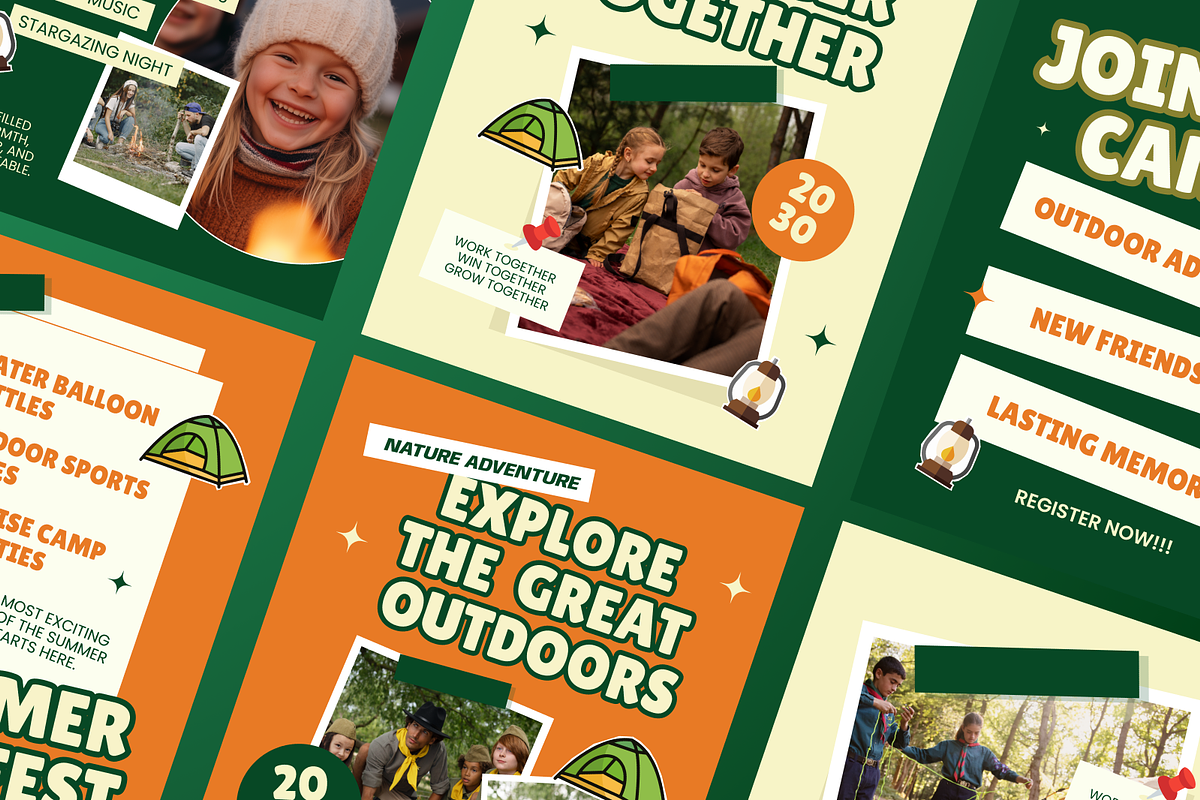 Fun Camp Vibes Instagram Post, a Social Media Template by Annora Studio (Photo 5 of 6)