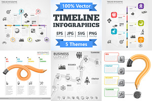 Timeline Infographics Concepts, an Education Illustration by TAlex