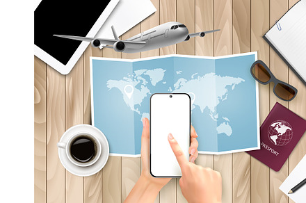 Travel planning. Vector