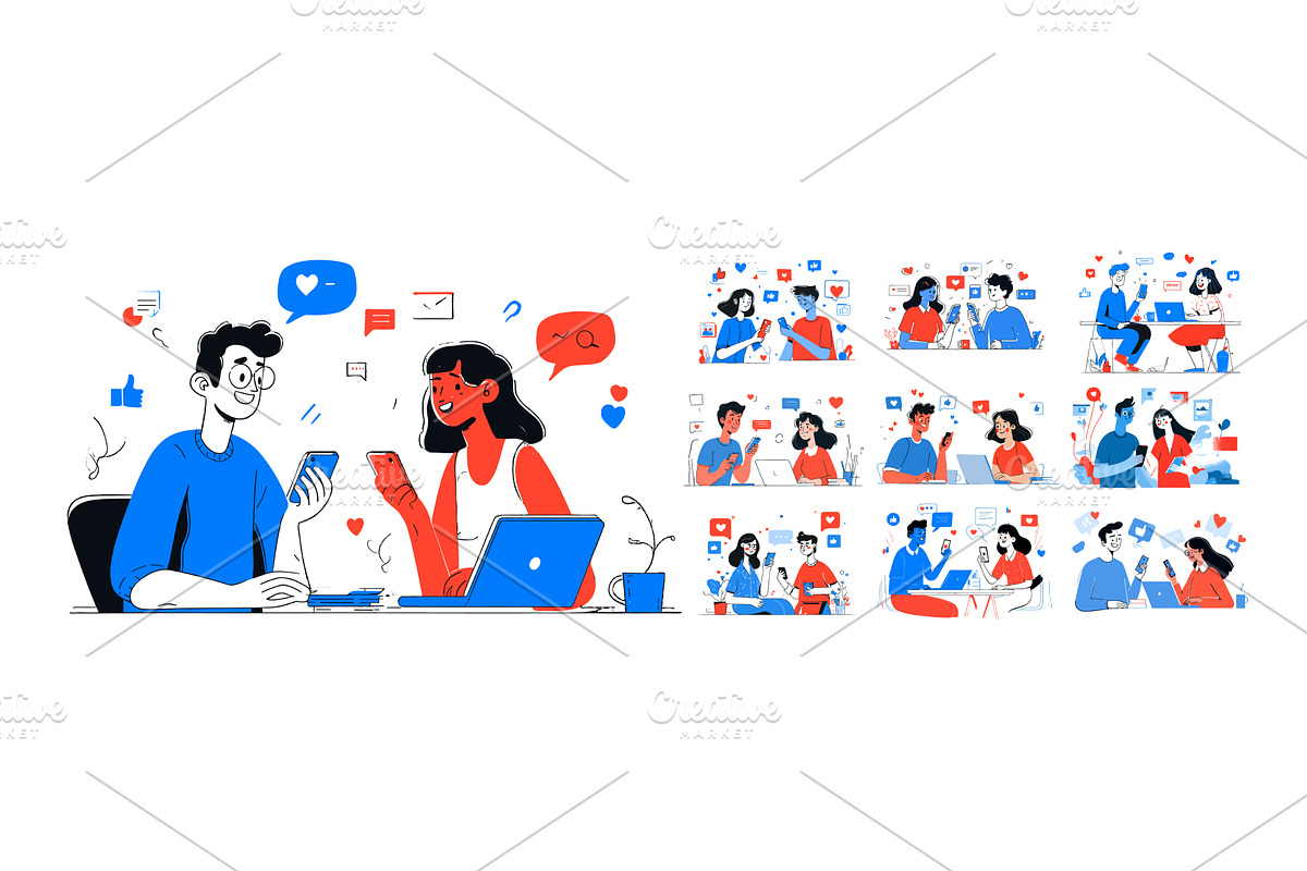 Dates color ink sketch vector set, a Technology Illustration by Onyx