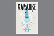 Karaoke grunge vector poster set., an Object Illustration by PoPaShop (Thumbnail 4 of 8)