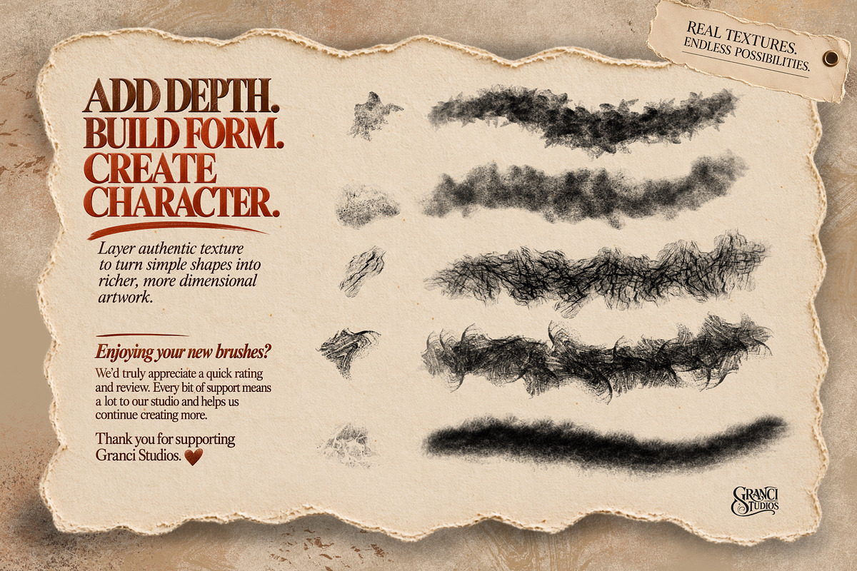 Textures Volume 1 -Procreate Brushes, a Brush Add-On by GRANCI STUDIOS (Photo 7 of 7)
