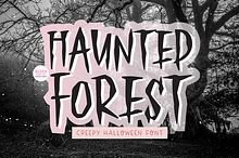 HAUNTED FOREST Creepy Halloween Font