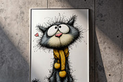 Whimsical Cat Birthday Clipart Set, an Illustration by one-touch (Thumbnail 15 of 16)