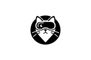 minimalist cat vr logo