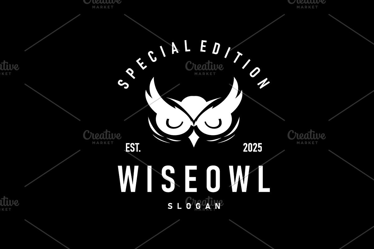owl logo silhouette symbol design, a Branding & Logo Template by Maylianaw28