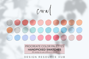 Coral Procreate Palette