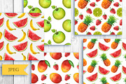 Fruits and berries seamless patterns, a Pattern Graphic by Color_Brush (Thumbnail 3 of 7)