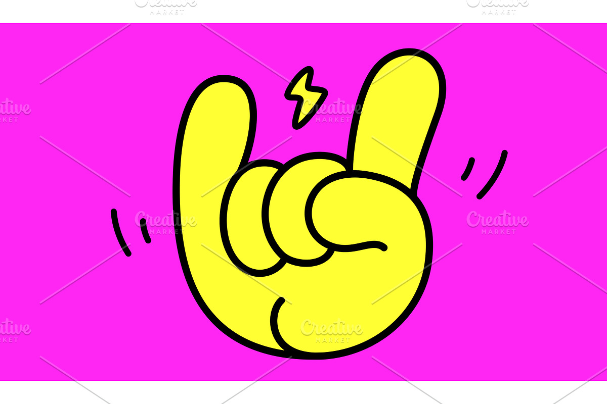 Rock gesture for music festival, a Person Illustration by Foxys Graphic