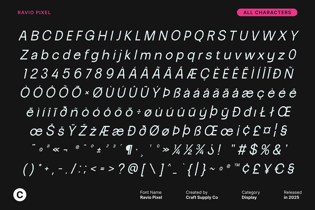 Ravio Pixel, a Sans Serif Font by Craft Supply Co. (Photo 8 of 8)