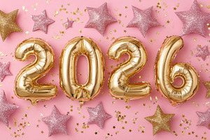 Gold balloons for New Years, a Photo by Beautiful things