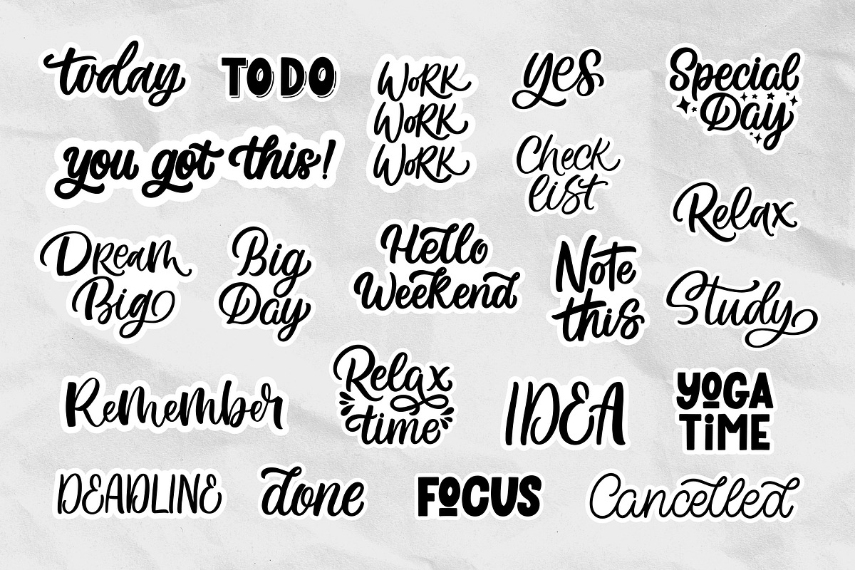 Stay organized - sticker pack, an Illustration by Kamilla.writes.letters (Photo 2 of 5)