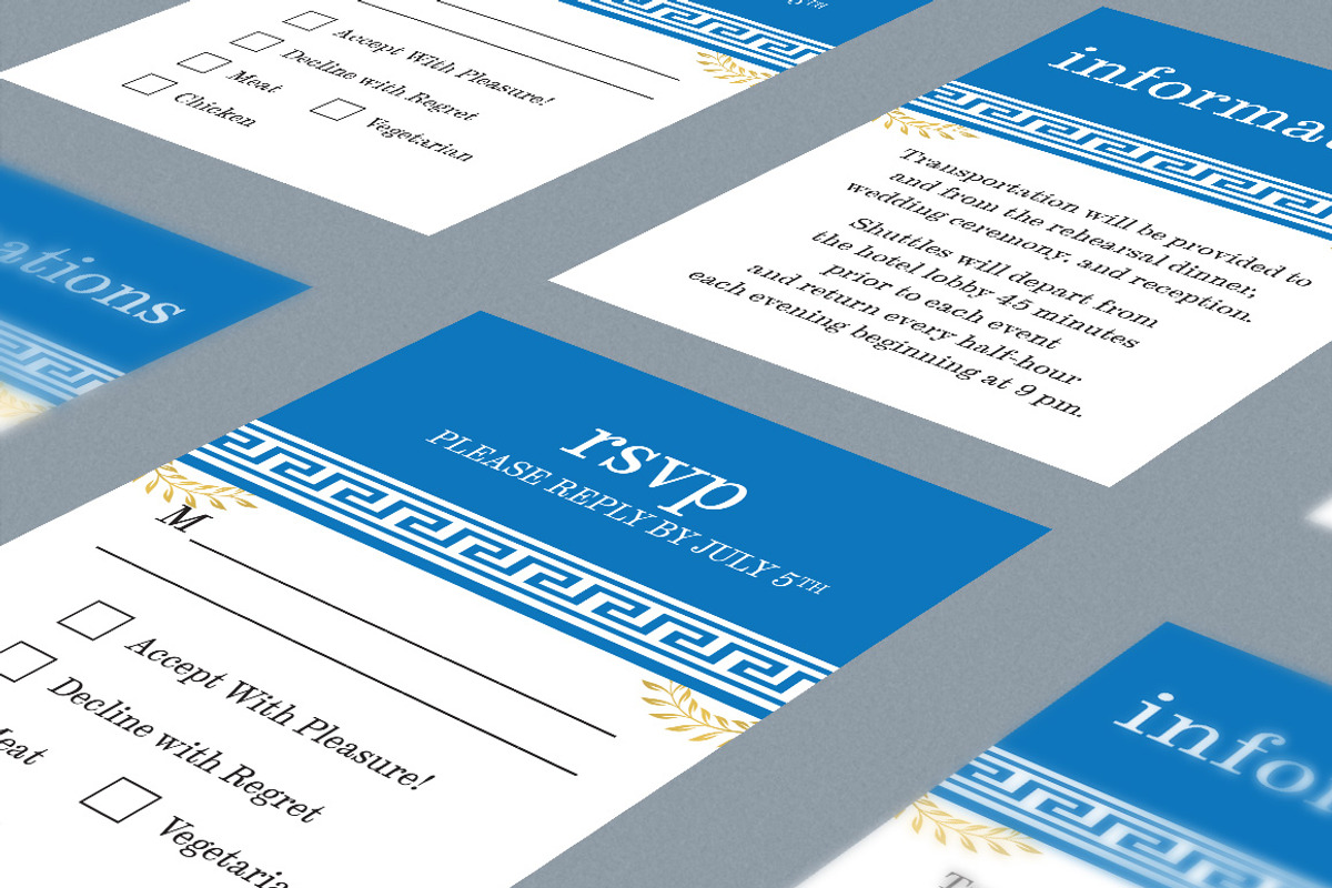 Greek Theme Wedding Suite, an Invitation Template by Elegrad Design Agency (Photo 10 of 10)