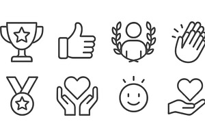 Vector illustration of line icons, an Object Illustration by ZinetroN
