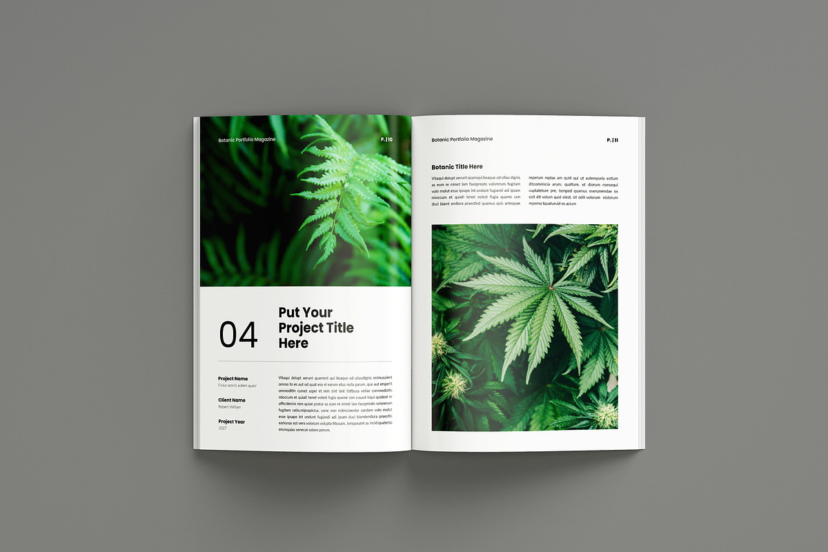 Botanic Portfolio Brochure Layout, a Magazine Template by Seeing-art (Photo 6 of 11)