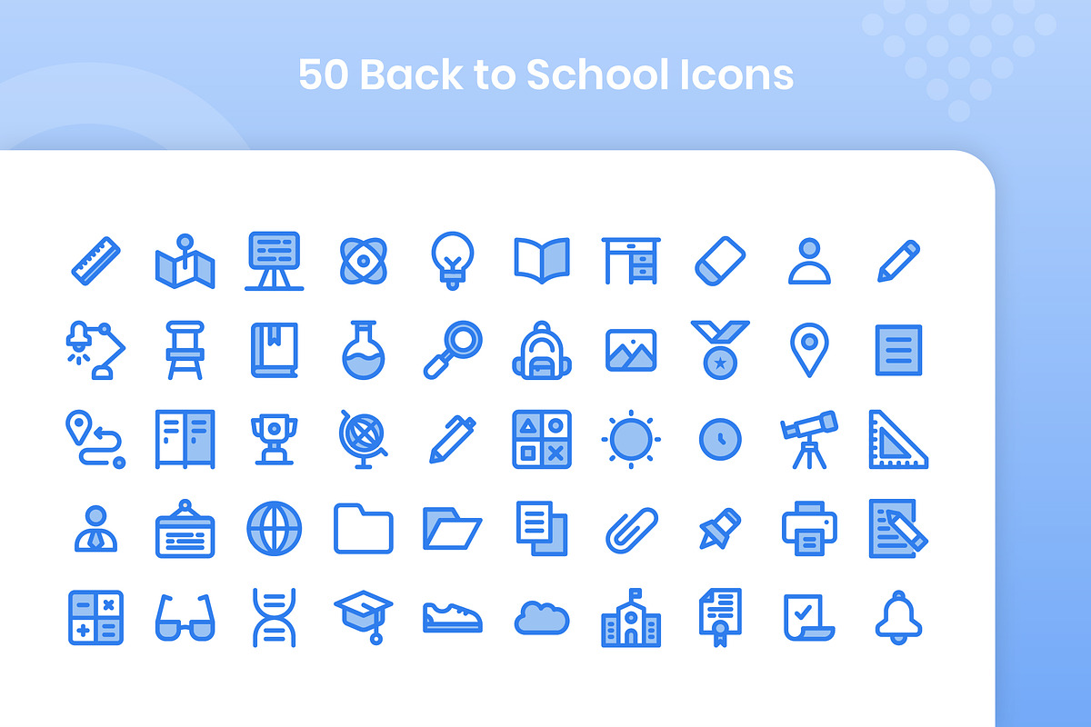 50 Back to School - Lineal Color, an Outline Icon by Kmg Design (Photo 2 of 2)