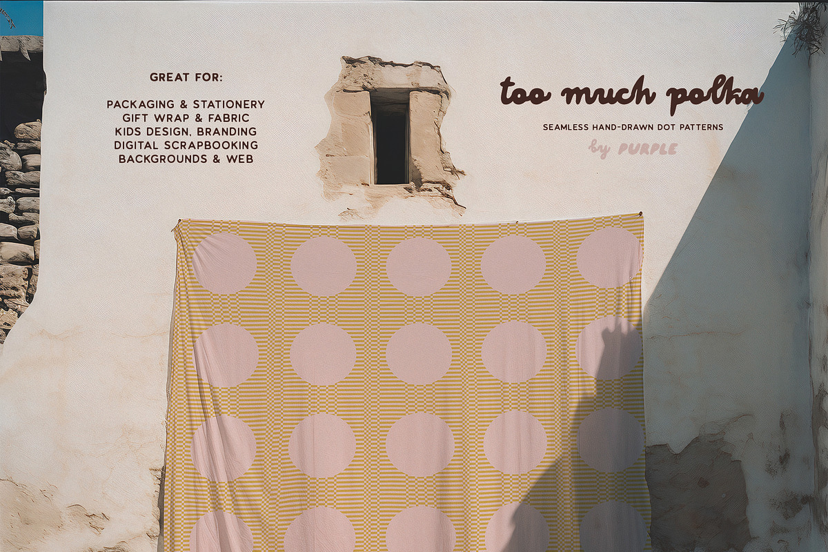 Too Much Polka: Seamless Patterns, a Pattern Graphic by Purple (Photo 4 of 12)