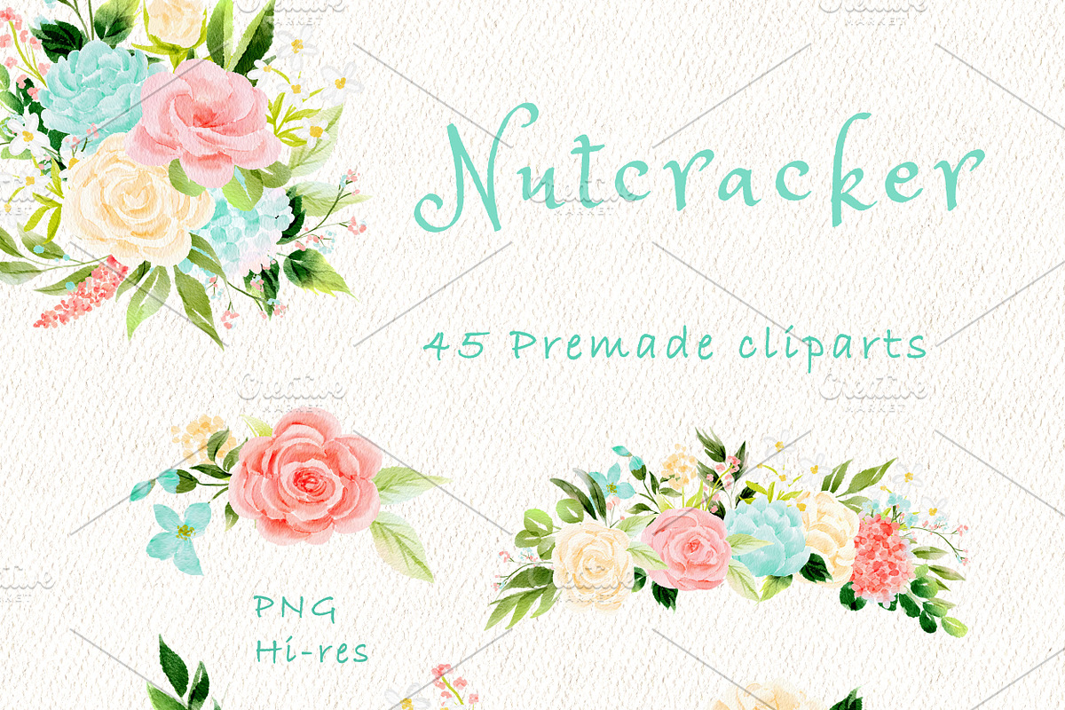 Nutcracker Christmas clipart, a Decorative Illustration by heyiamalice (Photo 2 of 13)