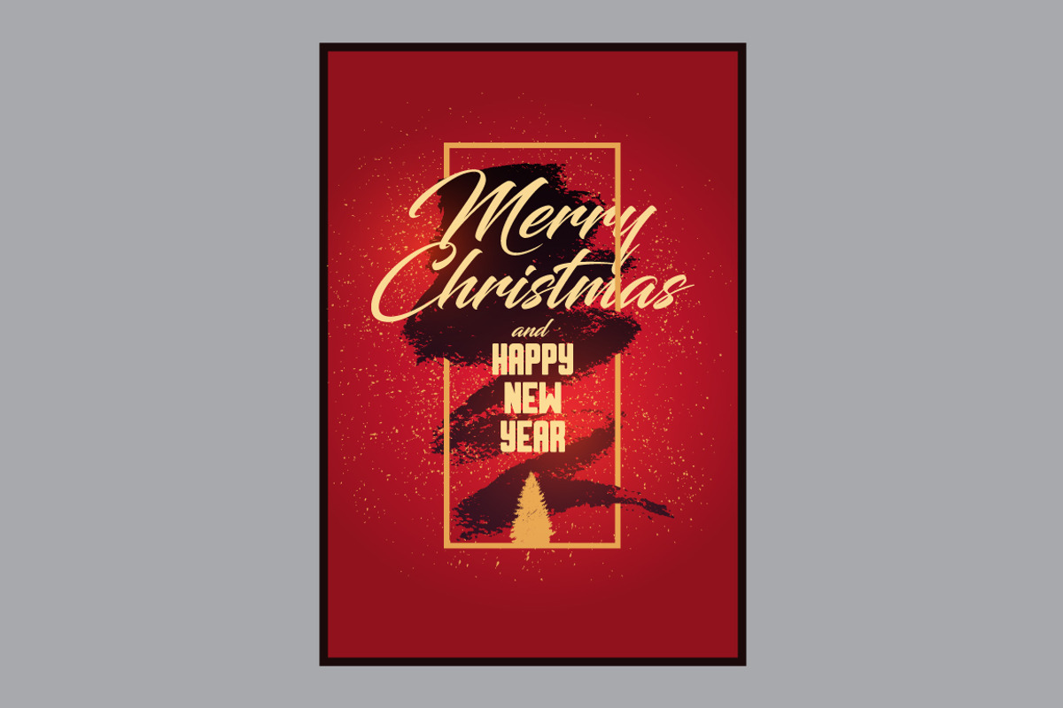 Vector Calligraphic Christmas cards., a Seasonal Illustration by PoPaShop (Photo 4 of 6)