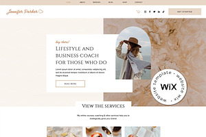 Wix Website Template Coach Jennifer