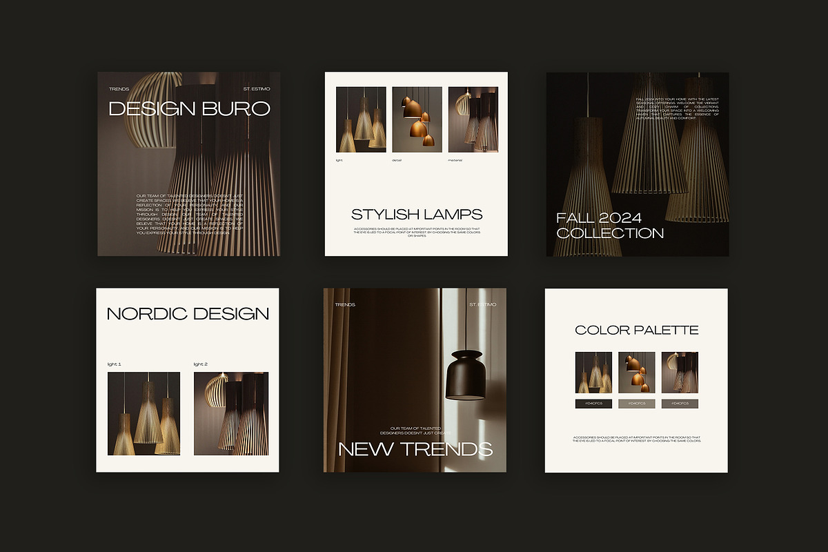 Interior Design Instagram Templates, a Social Media Template by Instprofi | Studio Estimo (Photo 2 of 8)