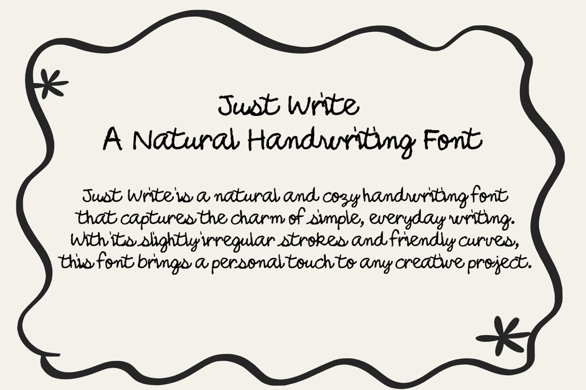 Just Write – Natural Handwriting, a Handwritten Font by cocodesign (Photo 3 of 8)