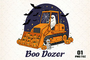 Boo Dozer Ghost Png, Boys Fall Hallo, an Illustration by DreamCafeArt (Thumbnail 1 of 5)