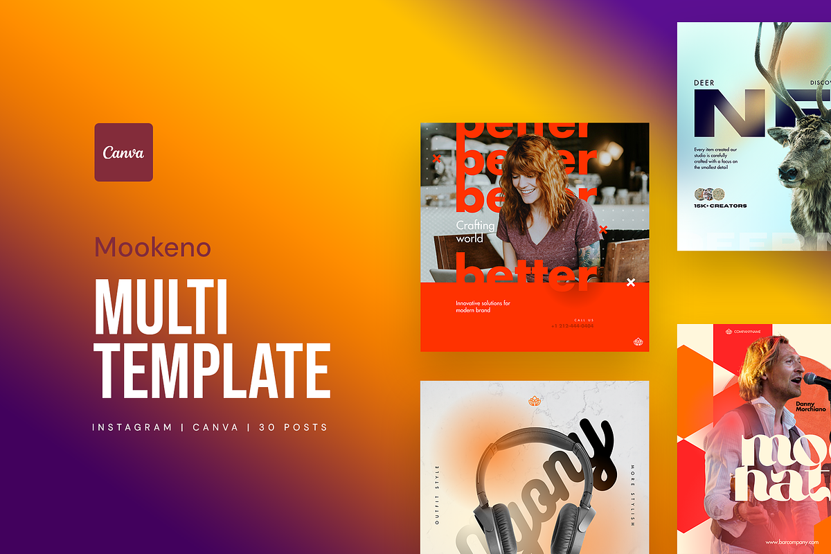Mookeno | Multi Template, a Social Media Template by Ceaso Store (Photo 1 of 9)