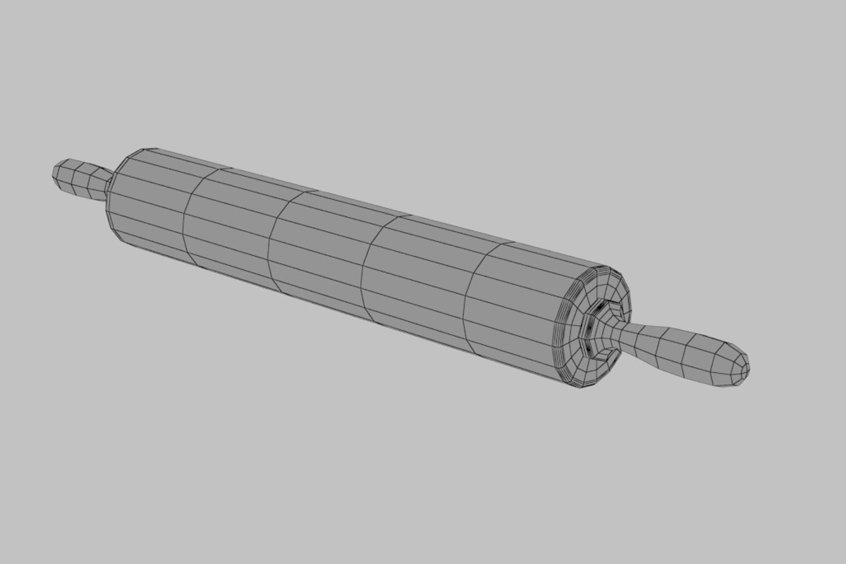 rolling pin, a Food & Drink 3D Model by CGTech (Photo 4 of 7)