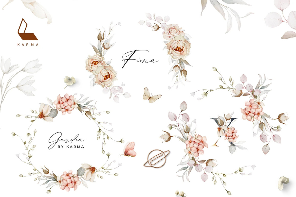 Botanical Watercolor Bundle | 4-in-1, an Illustration by Karma (Photo 4 of 20)