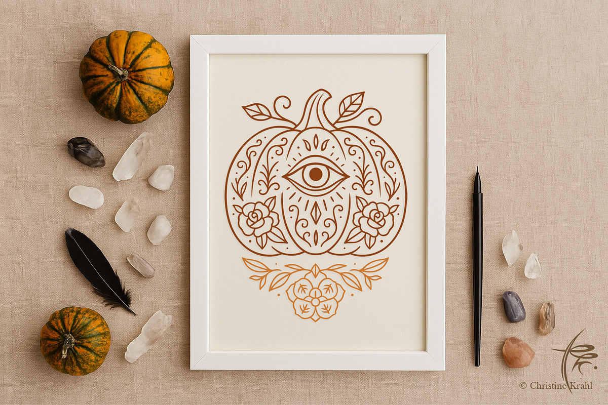 Mystic Autumn Halloween Ornaments, an Object Graphic by Christine Krahl (Photo 8 of 8)