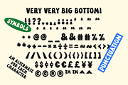 Big Bottom! Hand Lettered Font!, a Sans Serif Font by Studio Funshop by Kelli (Thumbnail 10 of 11)