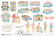125 vintage holiday clip art, a Seasonal Illustration by Poppy Lane Studio (Thumbnail 5 of 11)