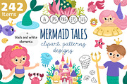 Mermaid tales clipart and designs, an Animal Illustration by Lexi Claus (Thumbnail 1 of 9)